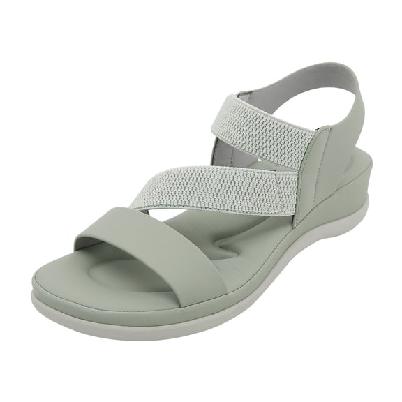 CAICJ98 Womens Sandels Summer Fashion Sweet Open Toe Sandals Thick Bottom Elastic Strap Casual Comfortable Beach Sandals Green,7