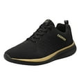 thumbnail image 1 of CAICJ98 Womens Shoes Women's Athletic Walking ShoesCasual Knit Lightweight Running Slip On Sneakers,Gold, 1 of 5