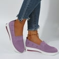 thumbnail image 1 of CAICJ98 Womens Shoes Women's Casual Walking Shoes Comfortable Slip on Loafers Flat Nurse Sneakers,Purple, 1 of 5