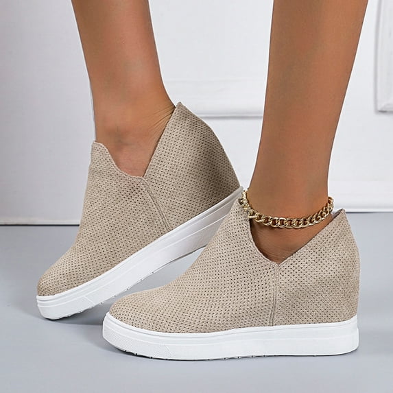 CAICJ98 Womens Sneakers Women's Wendy Lace-Up Loafers Comfortable & Lightweight Ladies Shoes Multiple Sizes & Colors,Beige