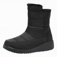 thumbnail image 1 of CAICJ98 Womens Snow Boots Waterproof Warm Lined Anti-Slip Mid Calf Boot Outdoor Comfortable Winter Boots for Women (Black,Size 6.5), 1 of 8