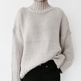 thumbnail image 1 of CAICJ98 Womens Sweaters Cardigan Womens Oversized Sweaters Fall Slouchy Long Sleeve Neck Side Split Pullover Jumper White,XL, 1 of 3