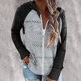thumbnail image 1 of CAICJ98 Womens Sweaters Women's Lightweight Open Front Knit Cardigan Sweater Long Sleeve with Pocket Black,3XL, 1 of 4