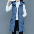 thumbnail image 1 of CAICJ98 Womens Vests Fashion Women's Vest, Lightweight Warm Polar Soft Vests Outerwear with Zip Up Pockets, Sleeveless Jacket for Winter Blue,M, 1 of 4