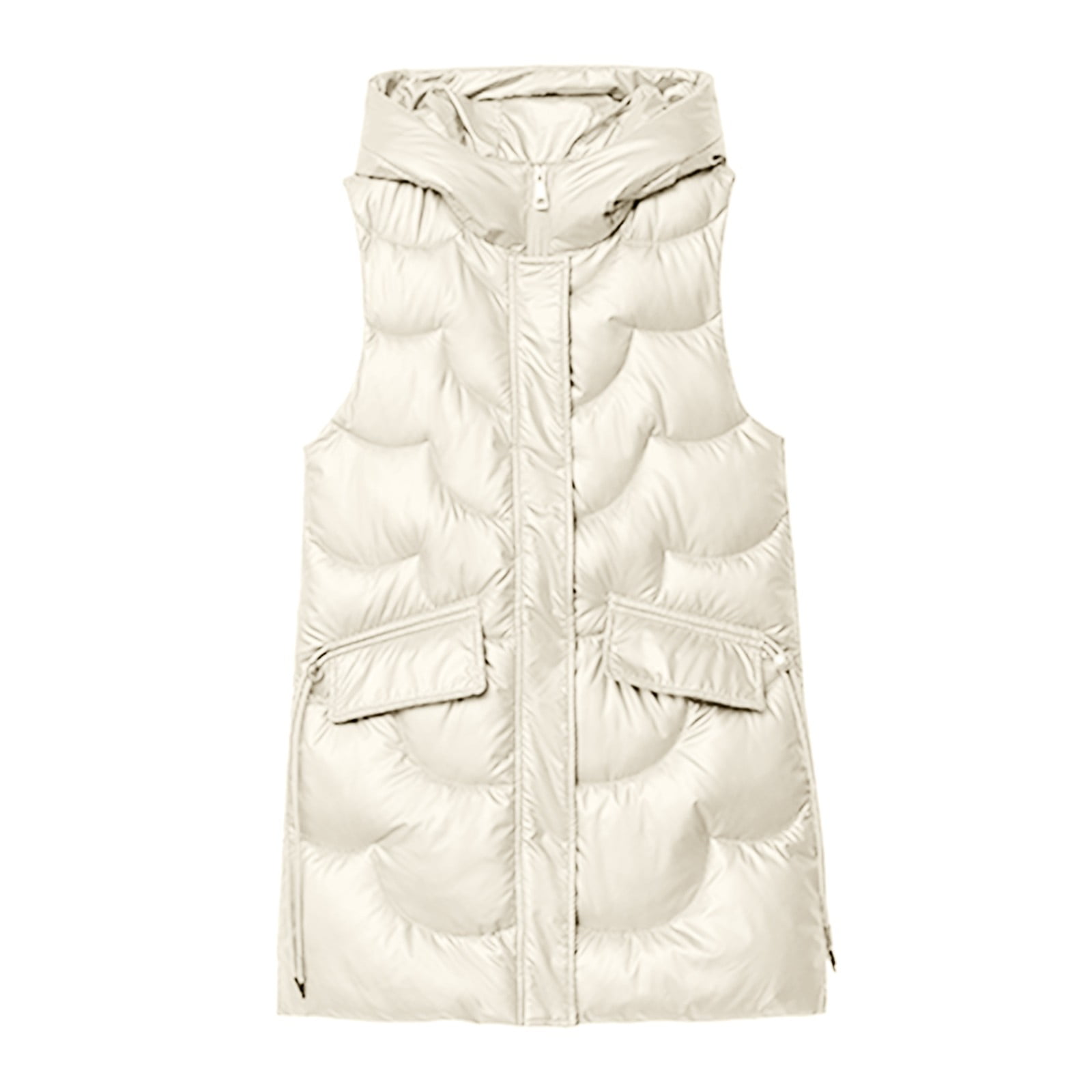 CAICJ98 Women's Long Hooded Vest, High Neck Zipper, Quilted Faux Down Filled, Black, XL - Walmart.com CAICJ98 Women's Long Hooded Vest, High Neck Zipper, Quilted Faux Down Filled, Black, XL - Walmart.com
