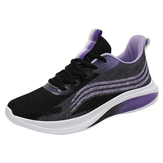 CAICJ98 Work Shoes Women Women's Slip-on Walking Shoes Mesh Casual Athletic Tennis Gym Sneakers,Purple