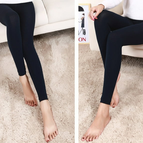 CAICJ98 Workout Leggings Women's Extra Long Leggings Tall Leggings Over The Heel High Waisted with Back Pockets Navy,One Size