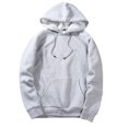 thumbnail image 1 of CAICJ98 Young Mens Hoodies Hoodies For Men Pullover Long Sleeve hooded Plaid Jacquard With Big Pockets Solid Color Sweatshirt Grey,XL, 1 of 2