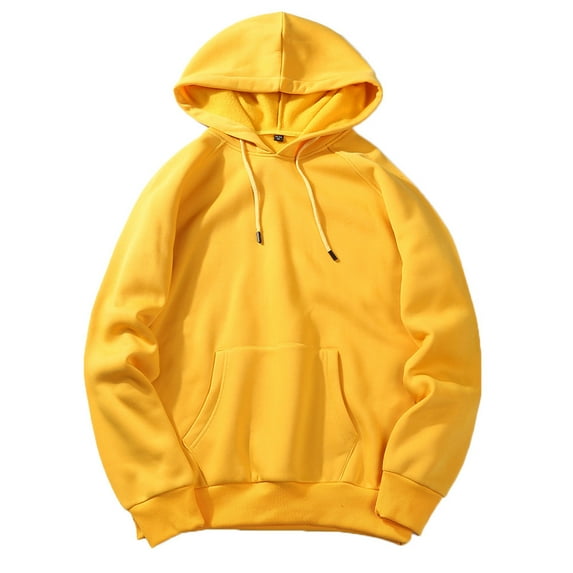 CAICJ98 Young Mens Hoodies Mens Crewneck Sweatshirt Long Sleeve Pullover with Arm Logo, Officially Licensed Yellow,XXL