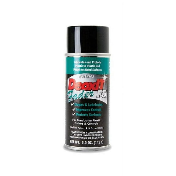 DeoxIT Fader F5S-H6 Spray, Rejuvenates/Lubricates/Protects Faders, Conductive Plastics & Carbon Controls, 142g, Pack of 1