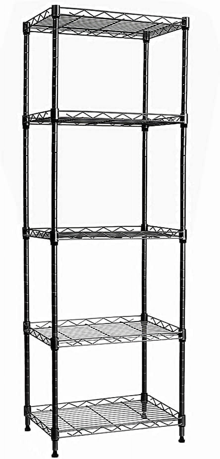 Metal Mesh Rack Small CAIHONG Small Freestanding Narrow Steel Organizer, Carbon Mesh Storage ...