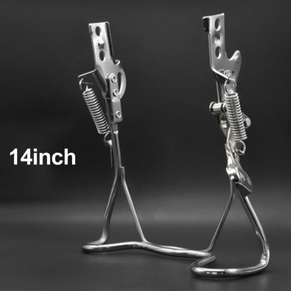 CAIJIEXI 1 Pc E-bike Rear Kickstand 14/16/18 Inch 2 Styles Bicycle Drop Stand Double-Leg Parking Rack Mountain Bicycle Accessories Parts 14inch style2
