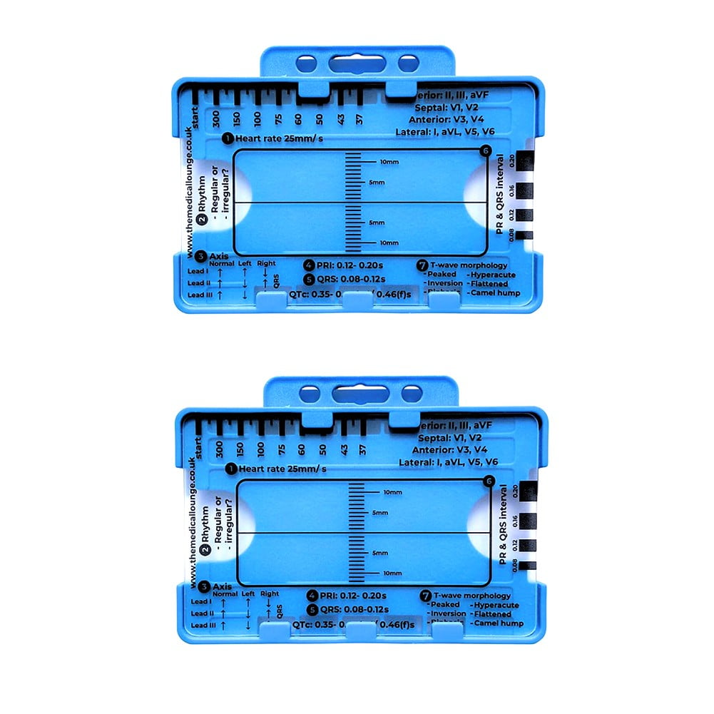 Telemetry Ruler CAIJIEXI 2 Set for Ecg 7 Step Ruler,Plastic Ruler for Ecg ...