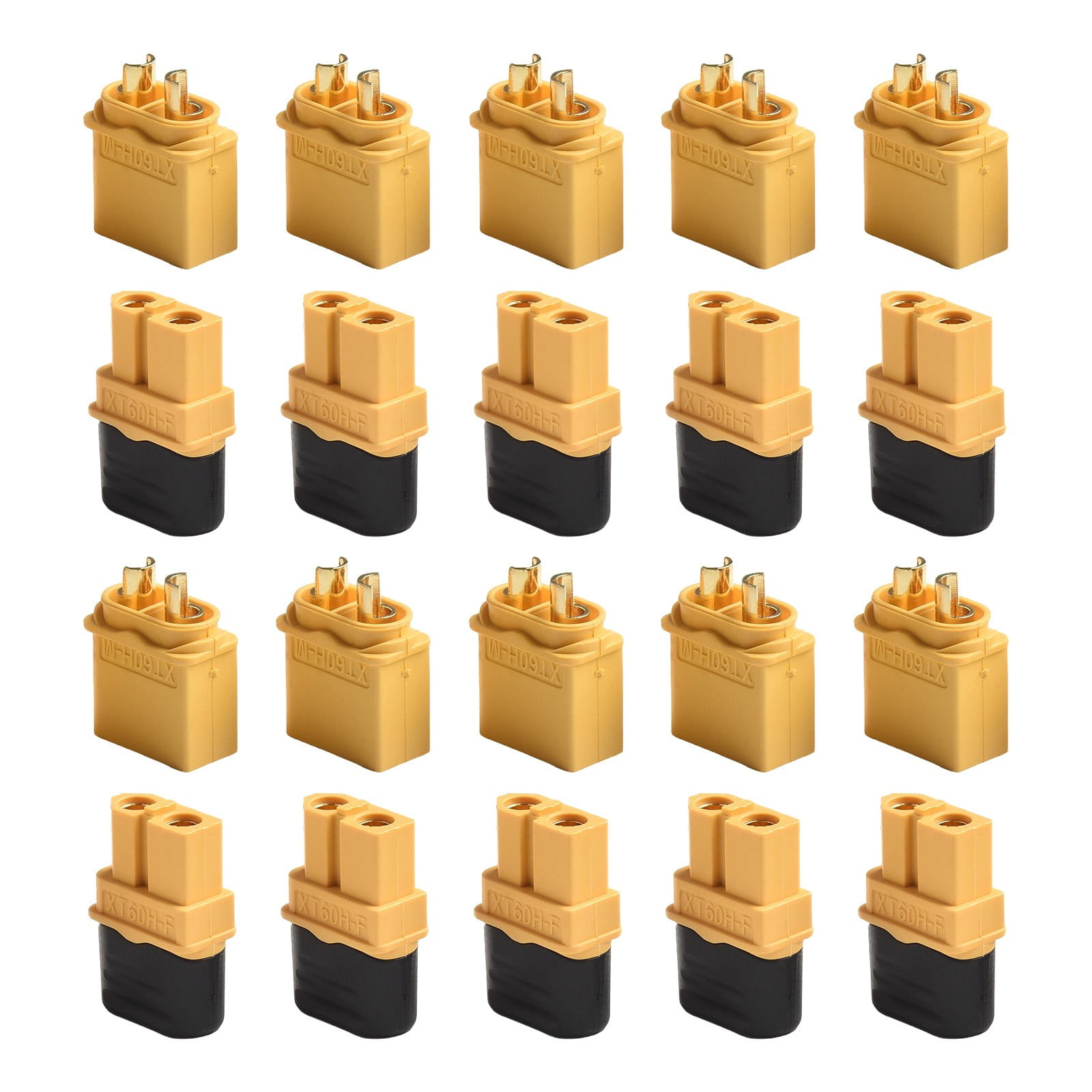 CAIJIEXI 20Pcs for Xt60 Male/Female Connector Power Connector for Rc Lithium Battery