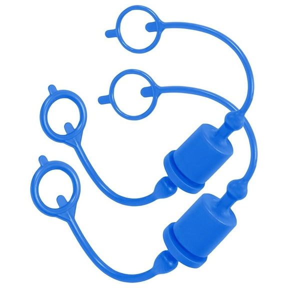 CAIJIEXI 2pcs 1/2 ISO-A Hydraulic Coupler Quick Disconnect Fitting Dust Cap PVC 1/2" Connection for ISO-A 7241 ISO 5675 Pipe Connector Blue