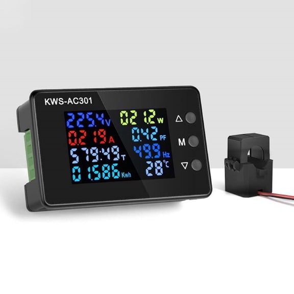 CAIJIEXI 6-In-1 Multimeter Digital Voltmeter Ammeter 0-100A Electricity Meter Watt Meter