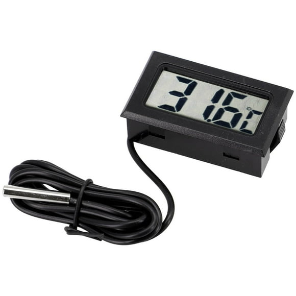 CAIJIEXI Digital Thermometer Inline Connections Waterproof Probe Copper Nickel-Plated for Display Counters High Quality