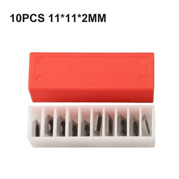 CAIJIEXI Durable Carbide Inserts Square Straight 10 Pieces 11112.0mm 30 Degree Bevel 4 Sharpened Edges Carbide Inserts