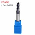 thumbnail image 1 of CAIJIEXI Durable Milling Cutter Drill 4 Flute Roughing Tool 1MM~20MM Right Hand 2.5mm, 1 of 9