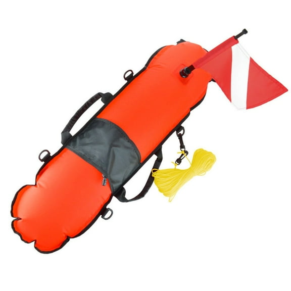 CAIJIEXI Essential Fishing Gear Inflatable Ball Buoy for Spearfishing Triple Stickered