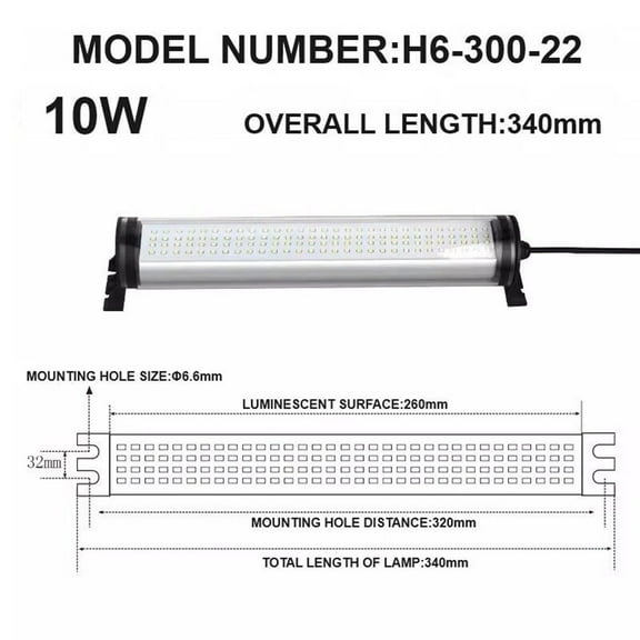 CAIJIEXI Led Milling Cnc Machine Tool Light Explosion-Proof Waterproof Oil-Proof Workshop 10W