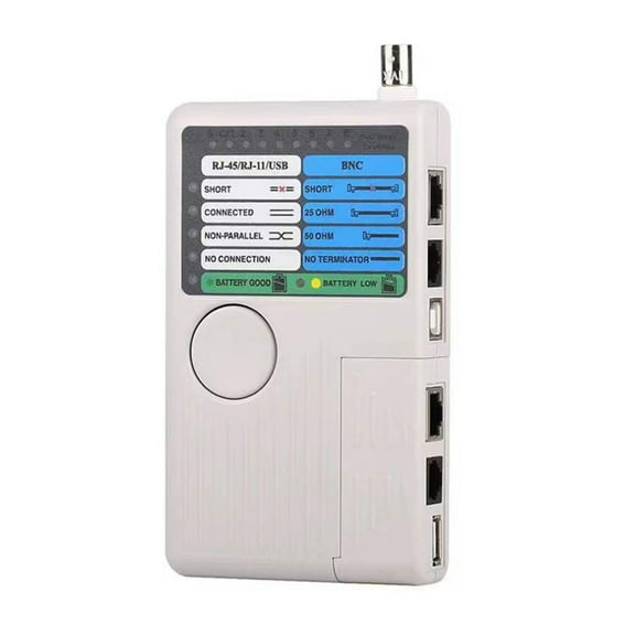 CAIJIEXI Multi Function Ethernet Cable Tester Test RJ 45/ RJ 11/ USB/ BNC Cables