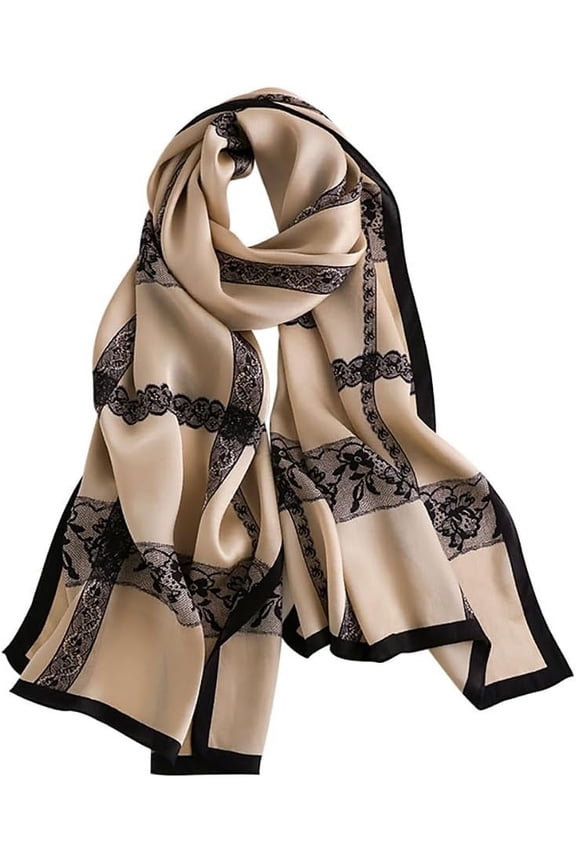 100% Mulberry Silk Long Scarf for Women Large Oblong Sunscreen Shawls Wraps Neck Headscarf Hair Wraps Gift Packed