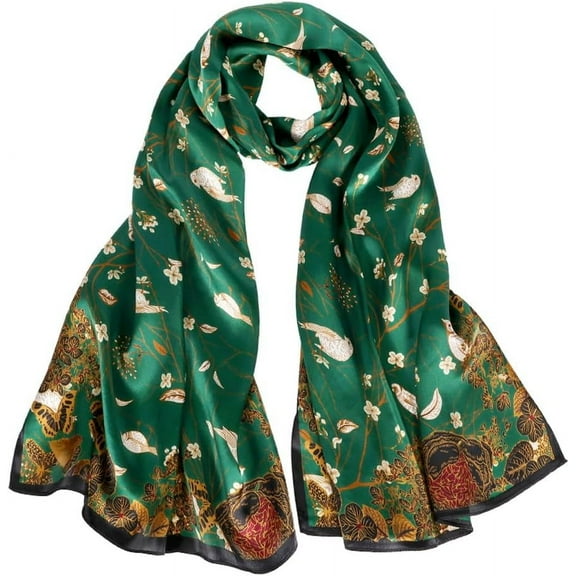 CAILDANL 100% Mulberry Silk Long Scarf for Women Large Oblong Sunscreen Shawls Wraps Neck Headscarf Hair Wraps Gift Packed