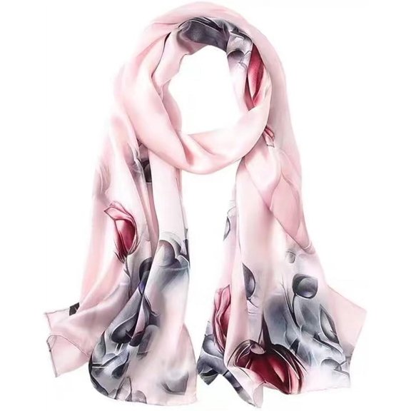 CAILDANL 100% Mulberry Silk Long Scarf for Women Large Oblong Sunscreen Shawls Wraps Neck Headscarf Hair Wraps Gift Packed