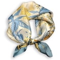 thumbnail image 1 of CAILDANL 100% Mulberry Silk Neck Scarf - 21'' x 21'' Lightweight Neckerchief - Women Men Small Square Digital Printed Scarves, 1 of 6