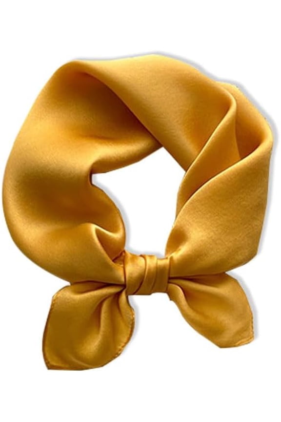 100% Mulberry Silk Neck Scarf - 21'' x 21'' Lightweight Neckerchief - Women Men Small Square Digital Printed Scarves