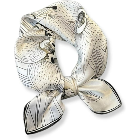 CAILDANL 100% Mulberry Silk Neck Scarf 21"x21" Small Square Scarfs for Women Gift Packed