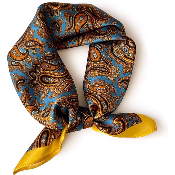 CAILDANL 100% Mulberry Silk Neck Scarf 21"x21" Small Square Scarfs for Women Gift Packed