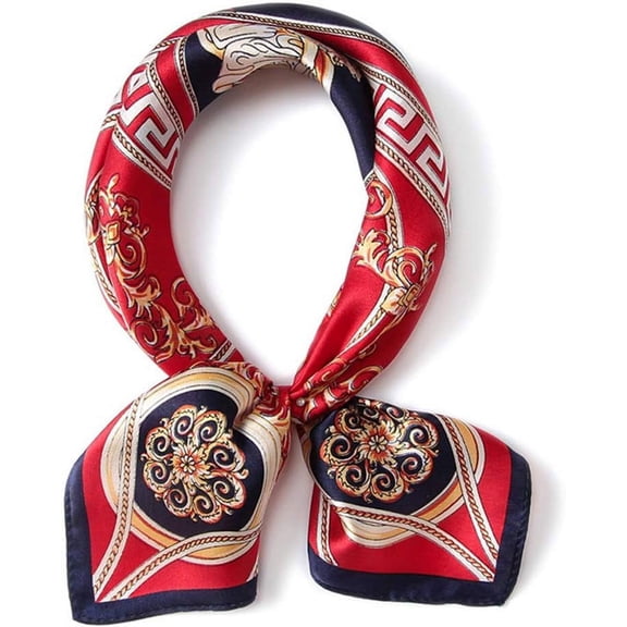 CAILDANL 100% Mulberry Silk Scarfs Small Square Scarf 21" x 21" Neck Scarf Breathable Lightweight for Women Gift Packed