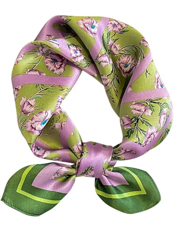 100% Mulberry Silk Scarfs Small Square Scarf 21" x 21" Neck Scarf Breathable Lightweight for Women Gift Packed