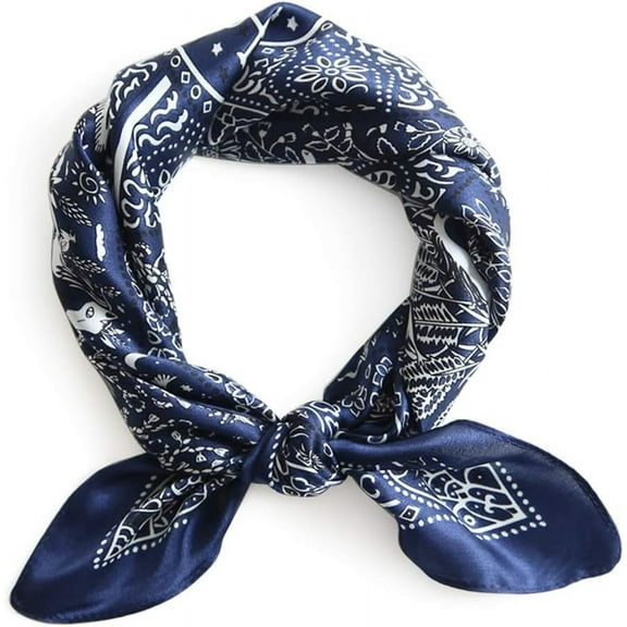 CAILDANL 100% Mulberry Silk Scarfs Small Square Scarf 21" x 21" Neck Scarf Breathable Lightweight for Women Gift Packed