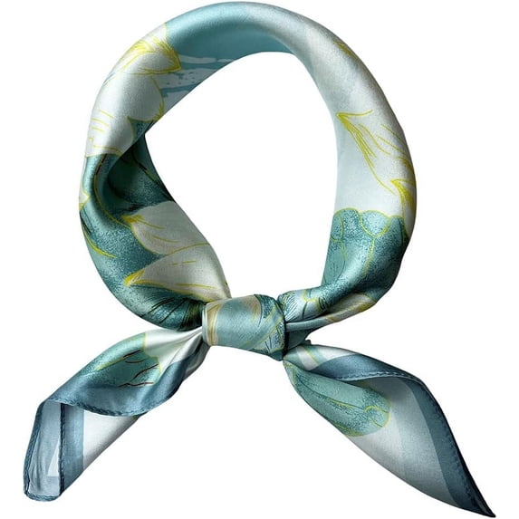 CAILDANL 100% Mulberry Silk Scarfs for Women-Lightweight Square Satin Head Scarf-Small Silk Hair Scarf for Sleeping 21"x21"