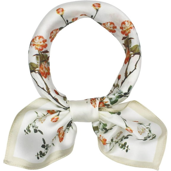 CAILDANL 100% Real Mulberry Silk Scarf -21'' x 21''- Lightweight Neckerchief –Women Men Small Square Digital Printed Scarves