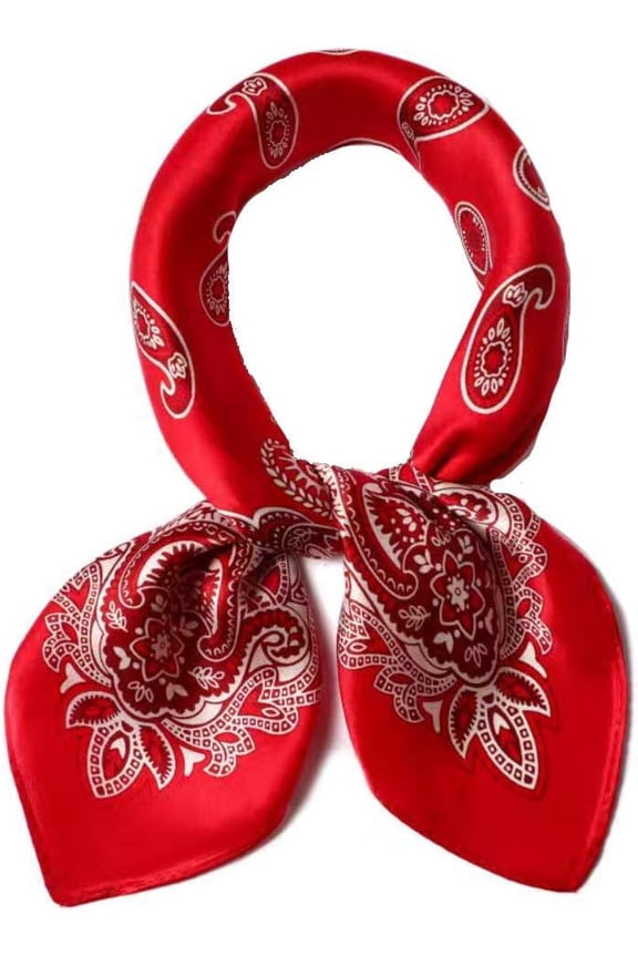 100% Real Mulberry Silk Scarf -21'' x 21''- Lightweight Neckerchief –Women Men Small Square Digital Printed Scarves