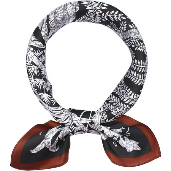 CAILDANL 100% Real Mulberry Silk Scarf -21'' x 21''- Lightweight Neckerchief –Women Men Small Square Digital Printed Scarves