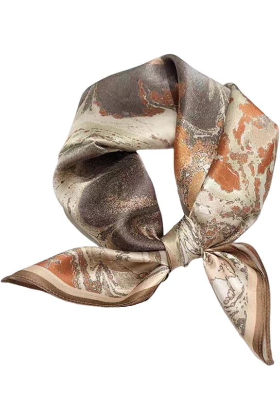 100% Real Mulberry Silk Women Small Square Neck Scarfs 21" Lightweight Headscarf Printed Neckerchief Gift Packed