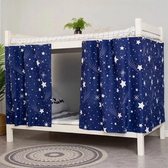 CAILDANL 2 Panels, Stars Galaxy Student Kids Bunk Bed Curtain Room Blackout Decorative Dorm Room Privacy Protection Canopy