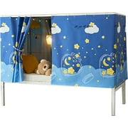 CAILDANL 2 Panels, Stars Galaxy Student Kids Bunk Bed Curtain Room Blackout Decorative Dorm Room Privacy Protection Canopy