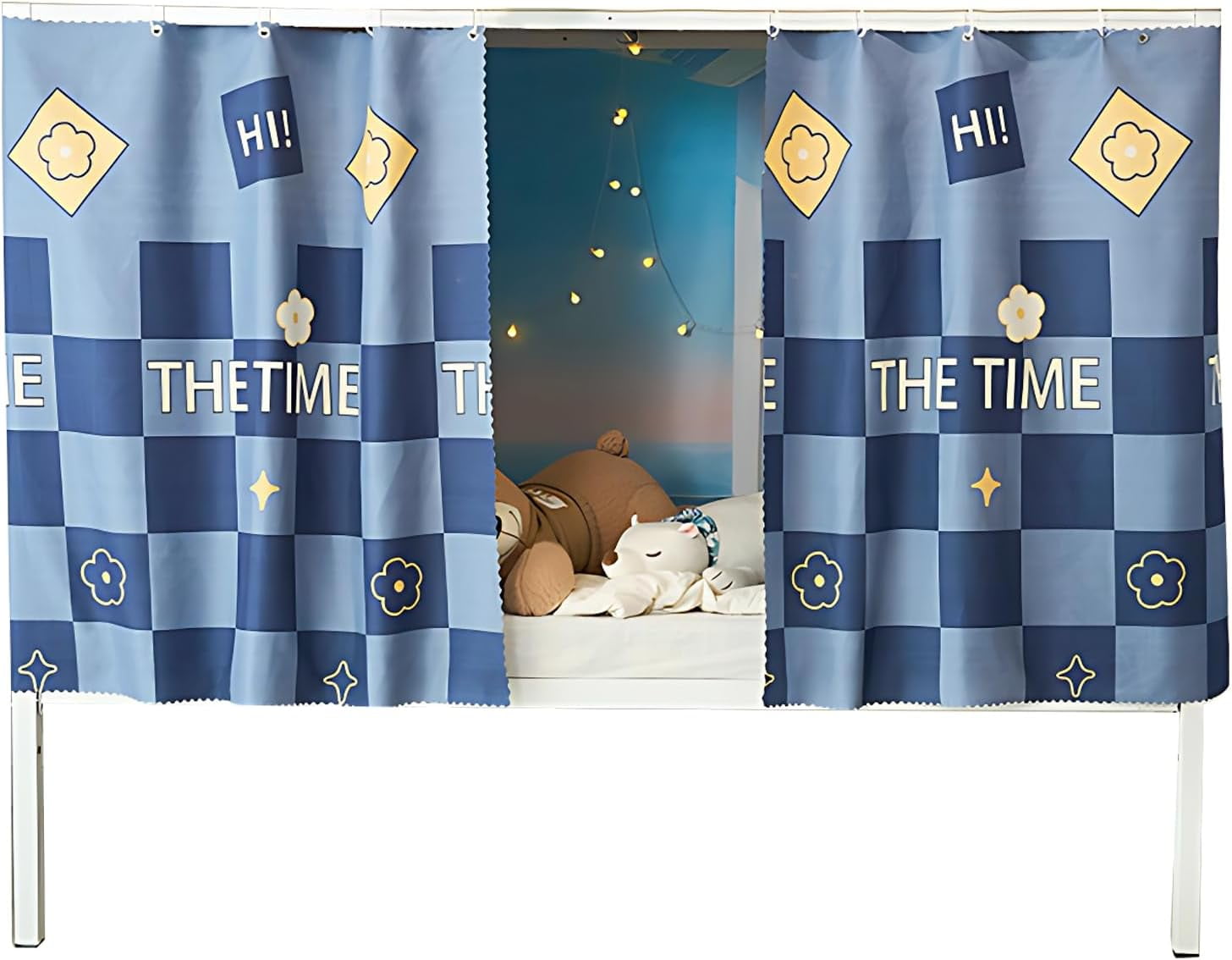 CAILDANL 2 Panels, Stars Galaxy Student Kids Bunk Bed Curtain Room Blackout Decorative Dorm Room Privacy Protection Canopy