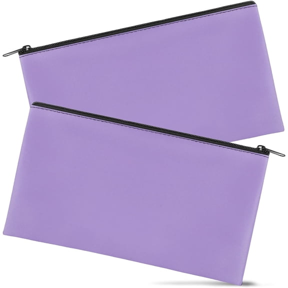 CAILDANL 2 Pieces Money Bags with Zipper, 11x6.1 inch Money Pouch, Bank Bag, Cash Bag, Check Wallet, Cosmetics