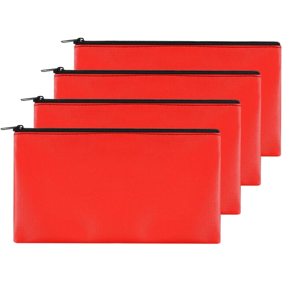 CAILDANL 2 Pieces Money Bags with Zipper, 11x6.1 inch Money Pouch, Bank Bag, Cash Bag, Check Wallet, Cosmetics