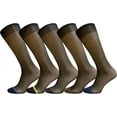 thumbnail image 1 of CAILDANL 5 Pairs Mens Silk Sheer Socks Ultra Thin Nylon Dress Sock Daily Casual Stockings Work Business Sox, 1 of 7