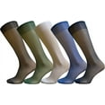 thumbnail image 1 of CAILDANL 5 Pairs Mens Silk Sheer Socks Ultra Thin Nylon Dress Sock Daily Casual Stockings Work Business Sox, 1 of 7