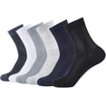 thumbnail image 1 of CAILDANL 6 Pack Mens Ultra Thin Breathable Socks Summer Mesh Cotton Business Dress Sock, 1 of 7