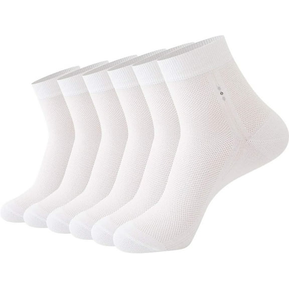 CAILDANL 6 Pack Mens Ultra Thin Breathable Socks Summer Mesh Cotton Business Dress Sock